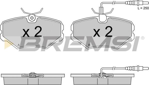 Bremsi BP2670 - Kit de plaquettes de frein, frein à disque cwaw.fr