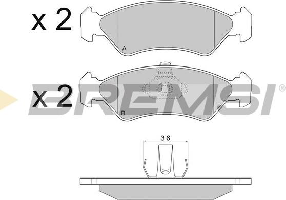 Bremsi BP2671 - Kit de plaquettes de frein, frein à disque cwaw.fr