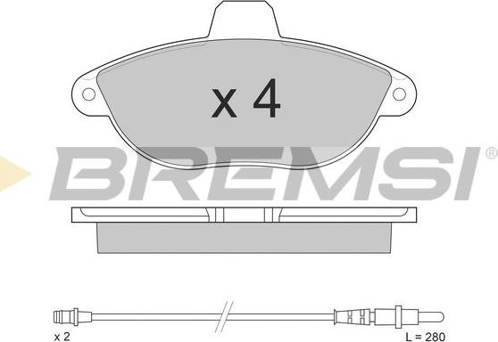 Bremsi BP2678 - Kit de plaquettes de frein, frein à disque cwaw.fr