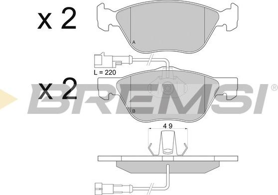 Bremsi BP2673 - Kit de plaquettes de frein, frein à disque cwaw.fr