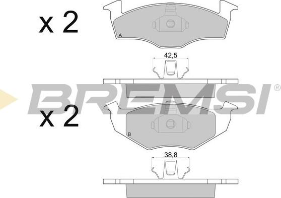 Bremsi BP2672 - Kit de plaquettes de frein, frein à disque cwaw.fr