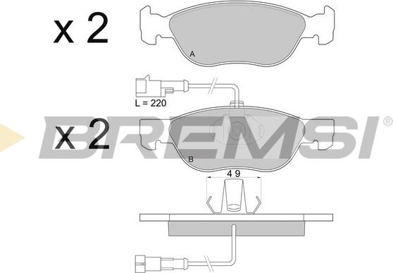 Bremsi BP2677 - Kit de plaquettes de frein, frein à disque cwaw.fr