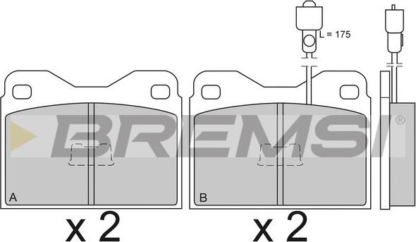 Bremsi BP2098 - Kit de plaquettes de frein, frein à disque cwaw.fr