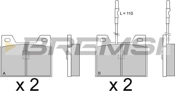 Bremsi BP2066 - Kit de plaquettes de frein, frein à disque cwaw.fr