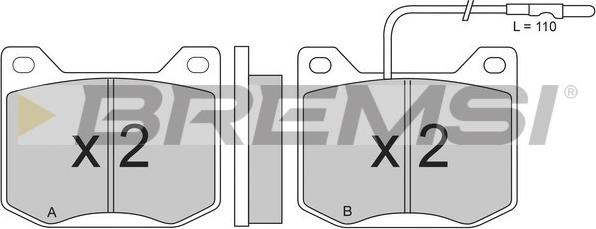 Bremsi BP2014 - Kit de plaquettes de frein, frein à disque cwaw.fr