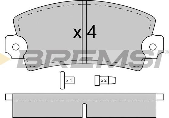 Bremsi BP2026 - Kit de plaquettes de frein, frein à disque cwaw.fr