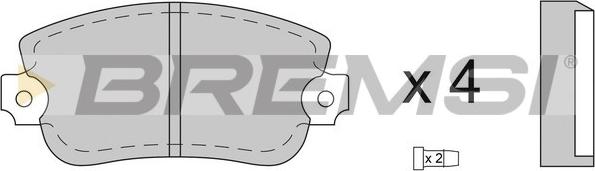 Bremsi BP2073 - Kit de plaquettes de frein, frein à disque cwaw.fr