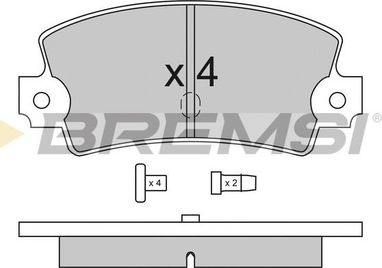 Bremsi BP2114 - Kit de plaquettes de frein, frein à disque cwaw.fr