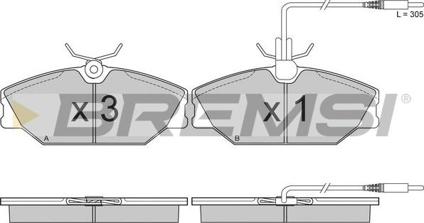 Bremsi BP2849 - Kit de plaquettes de frein, frein à disque cwaw.fr