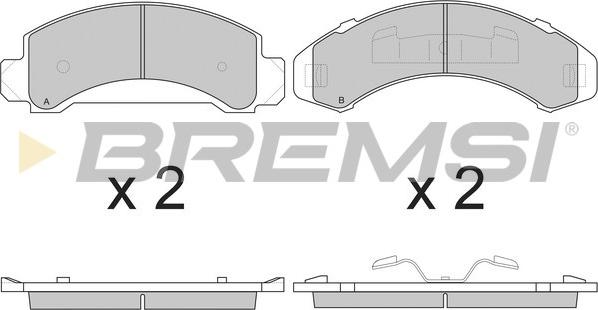 Bremsi BP2840 - Kit de plaquettes de frein, frein à disque cwaw.fr