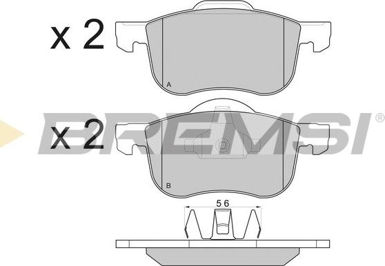 Bremsi BP2842 - Kit de plaquettes de frein, frein à disque cwaw.fr