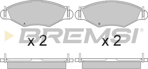 Bremsi BP2847 - Kit de plaquettes de frein, frein à disque cwaw.fr