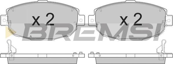 Bremsi BP2856 - Kit de plaquettes de frein, frein à disque cwaw.fr