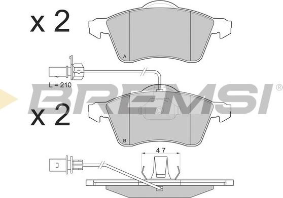 Bremsi BP2868 - Kit de plaquettes de frein, frein à disque cwaw.fr