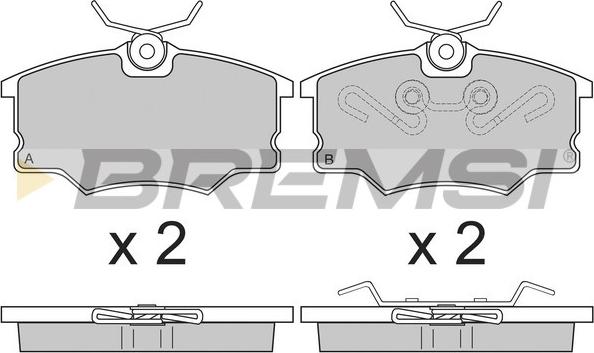 Bremsi BP2805 - Kit de plaquettes de frein, frein à disque cwaw.fr