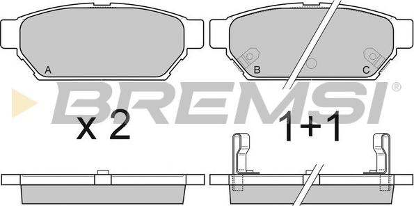 Bremsi BP2800 - Kit de plaquettes de frein, frein à disque cwaw.fr