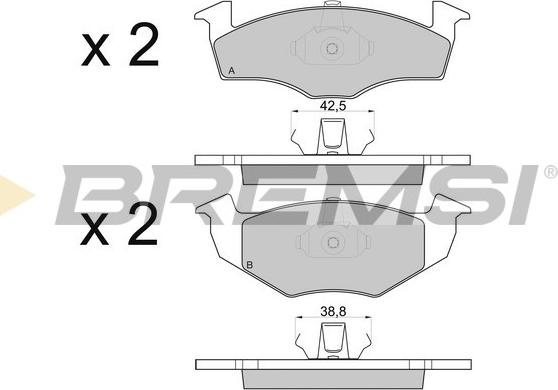 Bremsi BP2808 - Kit de plaquettes de frein, frein à disque cwaw.fr