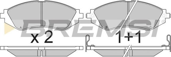 Bremsi BP2803 - Kit de plaquettes de frein, frein à disque cwaw.fr