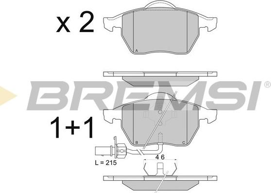 Bremsi BP2816 - Kit de plaquettes de frein, frein à disque cwaw.fr