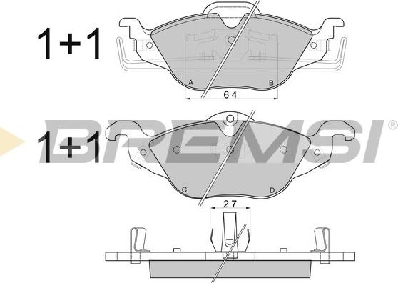 Bremsi BP2810 - Kit de plaquettes de frein, frein à disque cwaw.fr