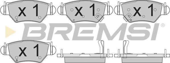 Bremsi BP2812 - Kit de plaquettes de frein, frein à disque cwaw.fr