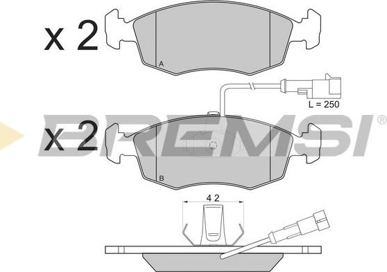 Bremsi BP2817 - Kit de plaquettes de frein, frein à disque cwaw.fr