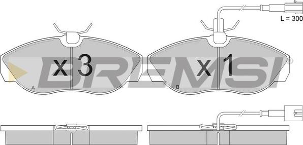 Bremsi BP2888 - Kit de plaquettes de frein, frein à disque cwaw.fr