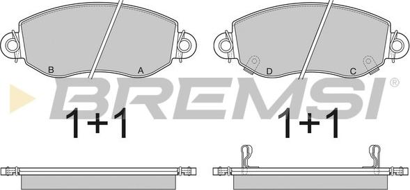 Bremsi BP2887 - Kit de plaquettes de frein, frein à disque cwaw.fr