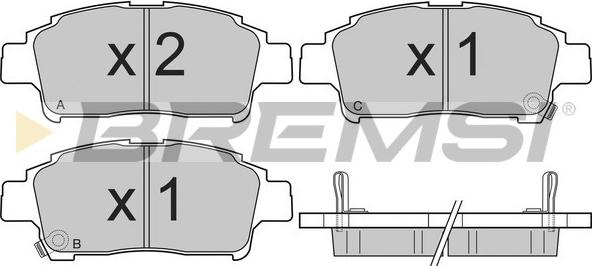 Bremsi BP2839 - Kit de plaquettes de frein, frein à disque cwaw.fr