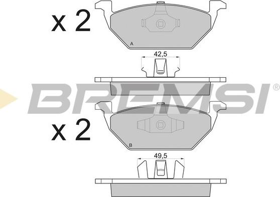 Bremsi BP2835 - Kit de plaquettes de frein, frein à disque cwaw.fr