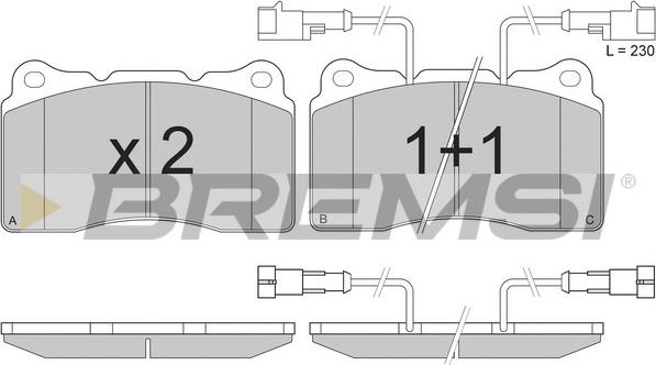 Bremsi BP2836 - Kit de plaquettes de frein, frein à disque cwaw.fr