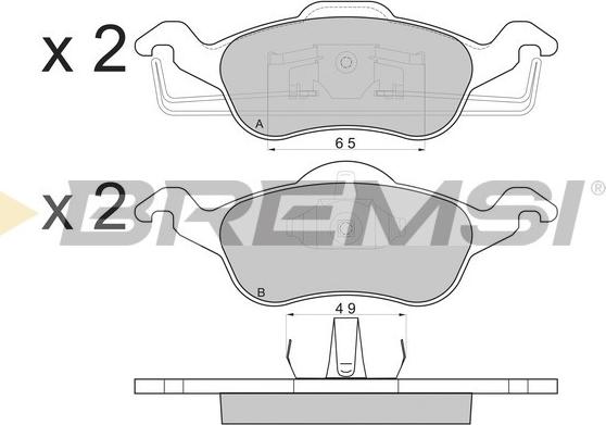 Bremsi BP2824 - Kit de plaquettes de frein, frein à disque cwaw.fr