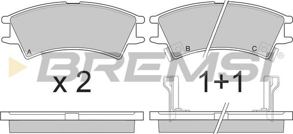 Bremsi BP2825 - Kit de plaquettes de frein, frein à disque cwaw.fr