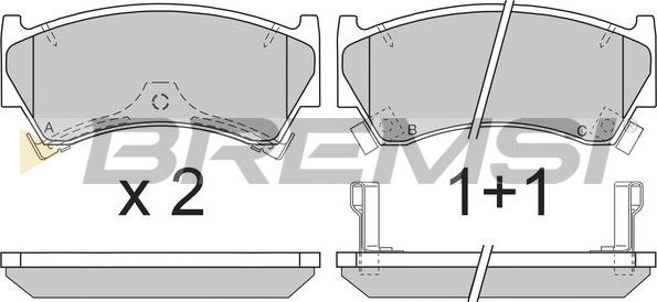 Bremsi BP2826 - Kit de plaquettes de frein, frein à disque cwaw.fr