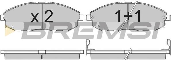 Bremsi BP2828 - Kit de plaquettes de frein, frein à disque cwaw.fr