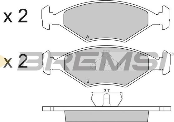 Bremsi BP2822 - Kit de plaquettes de frein, frein à disque cwaw.fr