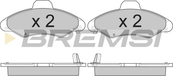 Bremsi BP2827 - Kit de plaquettes de frein, frein à disque cwaw.fr