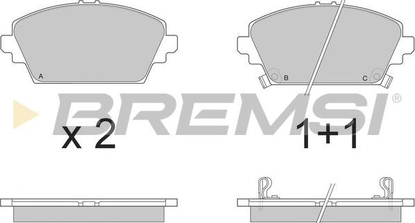 Bremsi BP2870 - Kit de plaquettes de frein, frein à disque cwaw.fr