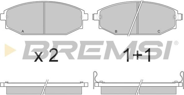 Bremsi BP2871 - Kit de plaquettes de frein, frein à disque cwaw.fr