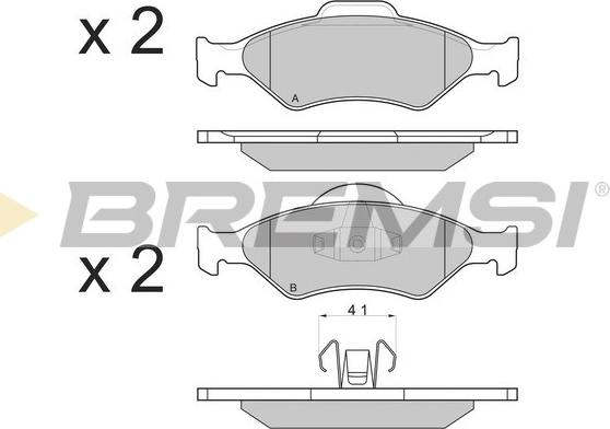 Bremsi BP2873 - Kit de plaquettes de frein, frein à disque cwaw.fr