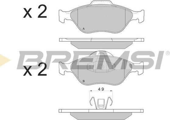 Bremsi BP2872 - Kit de plaquettes de frein, frein à disque cwaw.fr