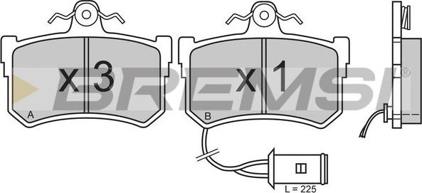 Bremsi BP2395 - Kit de plaquettes de frein, frein à disque cwaw.fr