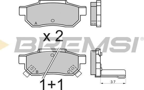 Bremsi BP2396 - Kit de plaquettes de frein, frein à disque cwaw.fr