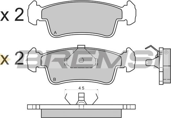 Bremsi BP2398 - Kit de plaquettes de frein, frein à disque cwaw.fr