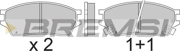 Bremsi BP2392 - Kit de plaquettes de frein, frein à disque cwaw.fr