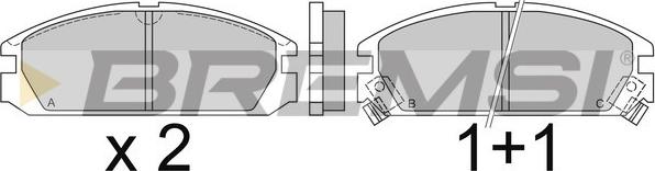 Bremsi BP2349 - Kit de plaquettes de frein, frein à disque cwaw.fr