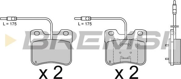 Bremsi BP2344 - Kit de plaquettes de frein, frein à disque cwaw.fr