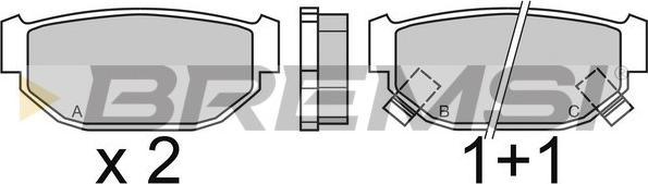 Bremsi BP2346 - Kit de plaquettes de frein, frein à disque cwaw.fr