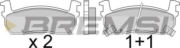 Bremsi BP2348 - Kit de plaquettes de frein, frein à disque cwaw.fr