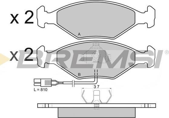 Bremsi BP2343 - Kit de plaquettes de frein, frein à disque cwaw.fr